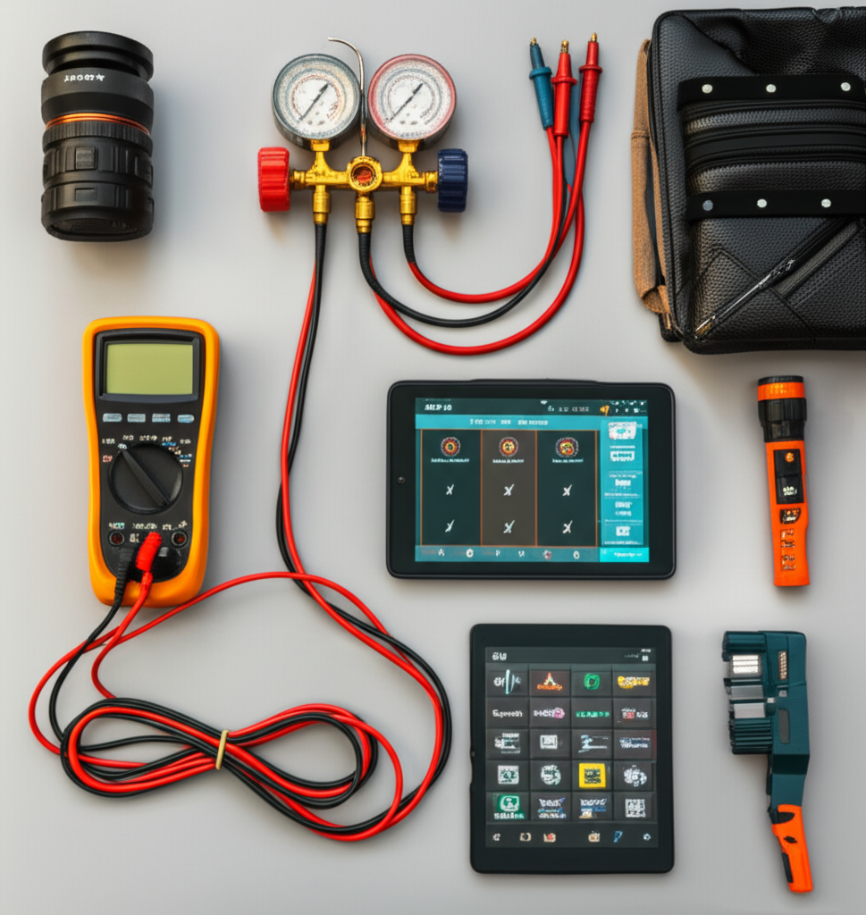 Professional appliance repair toolkit and diagnostic equipment